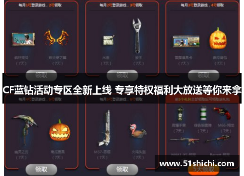 CF蓝钻活动专区全新上线 专享特权福利大放送等你来拿